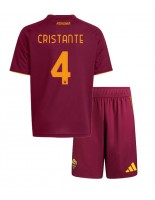 AS Roma Bryan Cristante #4 Hjemmedraktsett Barn 2025-26 Korte ermer (+ bukser)